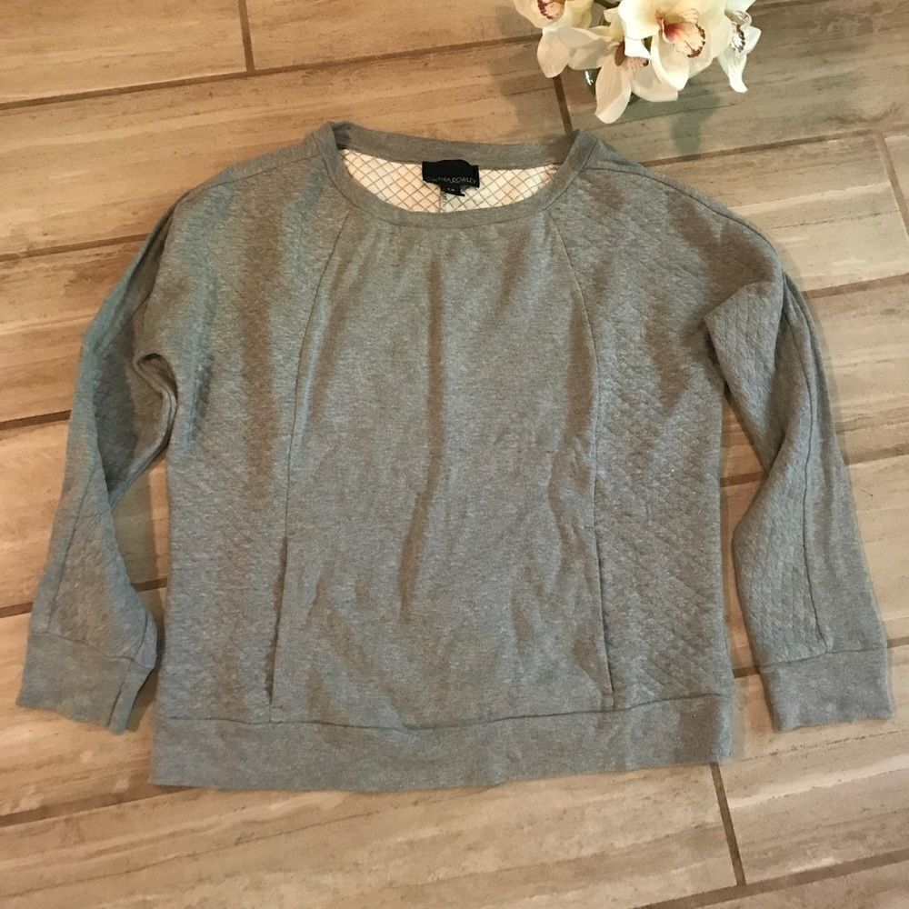Grey Cynthia Rowley Crew Neck Sweater PullOver